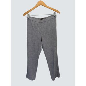 Theory Womens Gray Pull-On Pants Eco Sharkskin Linen Blend Size 8